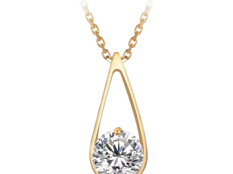Half carat Women Classic Fashion Solitaire Pendant 3Dプリントモデル
