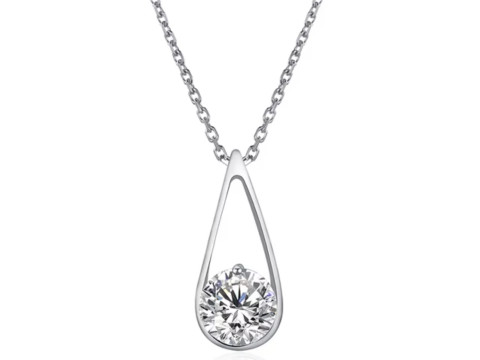 Half carat Women Classic Fashion Solitaire Pendant 3Dプリントモデル