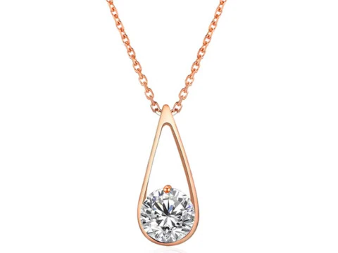 Half carat Women Classic Fashion Solitaire Pendant 3D Print Model