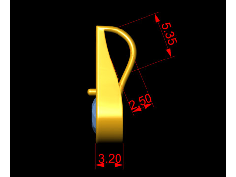 Half carat Women Classic Fashion Solitaire Pendant 3Dプリントモデル