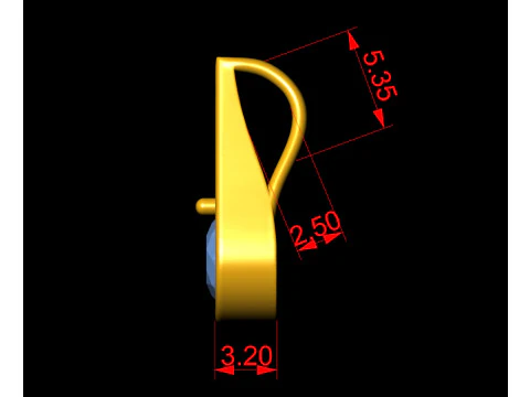 Half carat Women Classic Fashion Solitaire Pendant 3D Print Model
