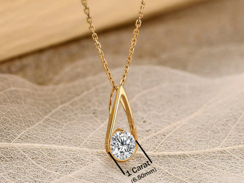 1 carat Women Classic Fashion Solitaire Pendant 3D Print Model