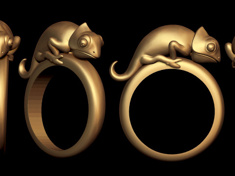 Chameleon Gold Ring 3D-printmodel