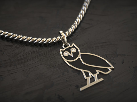 OVO OG Owl Diamond Pendant 3D 打印模型