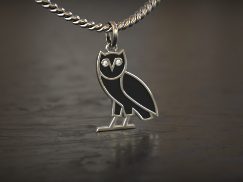 OVO OG Owl Diamond Pendant 3D 打印模型