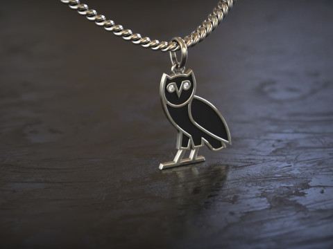 OVO OG Owl Diamond Pendant 3D 打印模型