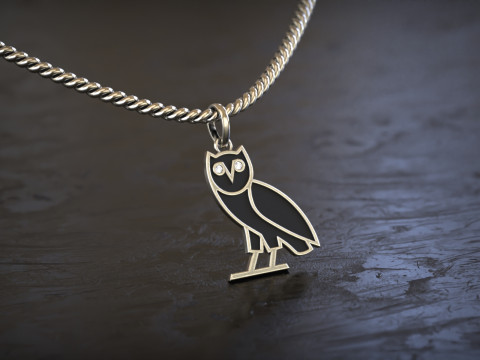 OVO OG Owl Diamond Pendant 3D 打印模型