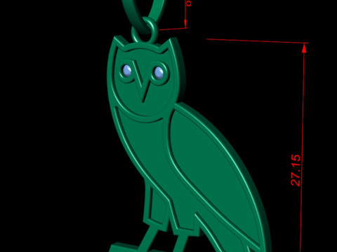 OVO OG Owl Diamond Pendant 3D 打印模型