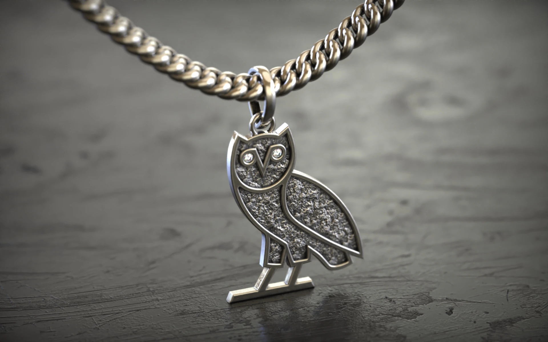 Stone Texture OWL OVO nugget Pendant 3D Print Model .c4d .max .obj .3ds .fbx .stl .blend 