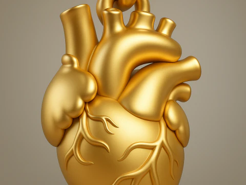 Кулон &laquo;Человеческое сердце&raquo; 3D Принт Модель