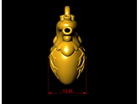 Human Heart Pendant 3D 프린트 모델