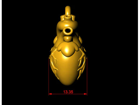 Human Heart Pendant 3D Print Model