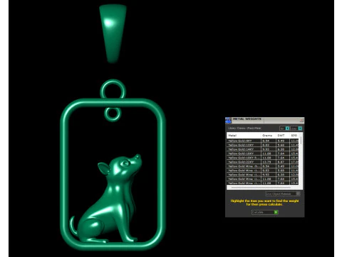 Puppy Dog and Bone Pendant 3D Print Model