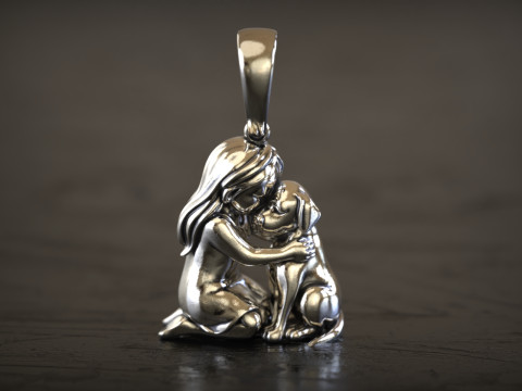 Urok psa, który uwielbia dziewczynę Model do druku 3D