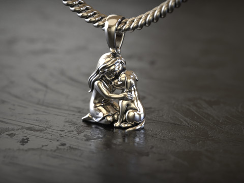 Urok psa, który uwielbia dziewczynę Model do druku 3D