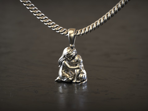 Urok psa, który uwielbia dziewczynę Model do druku 3D