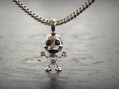 Ciondolo scheletro Modello di stampa 3D