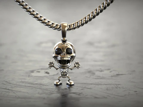 कंकाल पेंडेंट 3D प्रिंट मॉडल