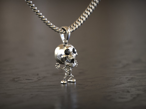 İskelet Kolye 3D Baskı Modeli