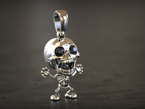 İskelet Kolye 3D Baskı Modeli