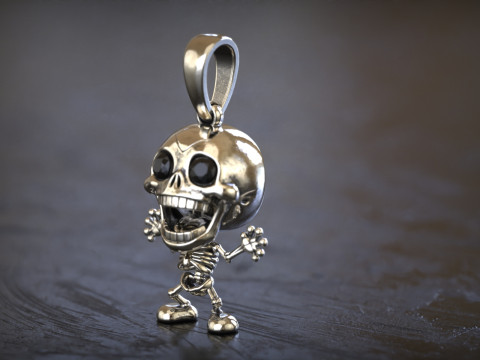 İskelet Kolye 3D Baskı Modeli