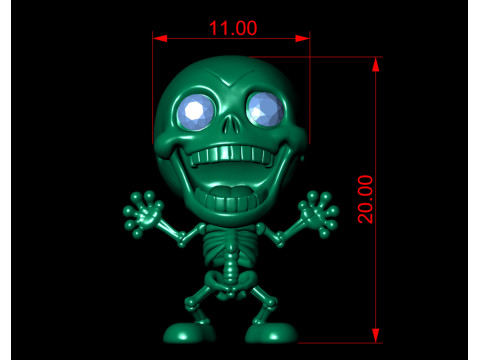 İskelet Kolye 3D Baskı Modeli