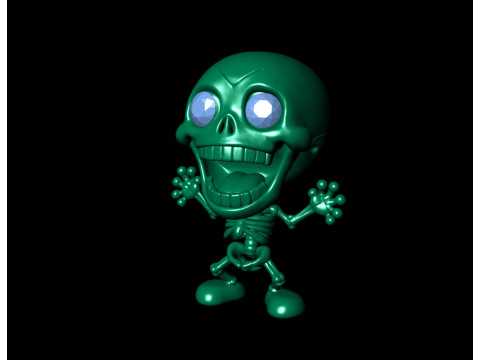 İskelet Kolye 3D Baskı Modeli