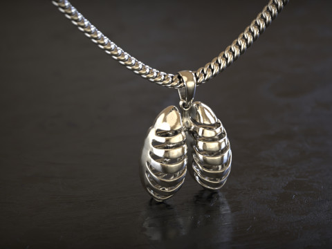 Подвеска «Анатомические легкие» 3D Принт Модель