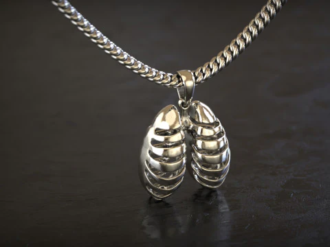 Anatomischer Lungenanh&auml;nger 3D Druckmodell