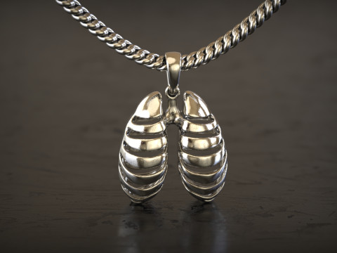 Anatomischer Lungenanhänger 3D Druckmodell