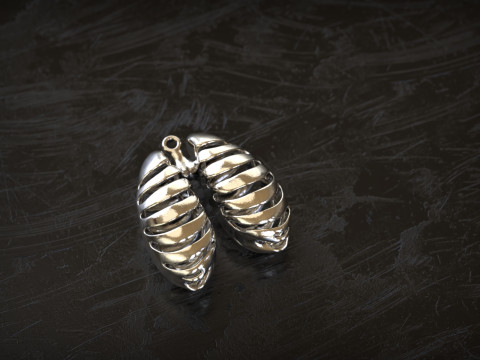 Anatomischer Lungenanhänger 3D Druckmodell