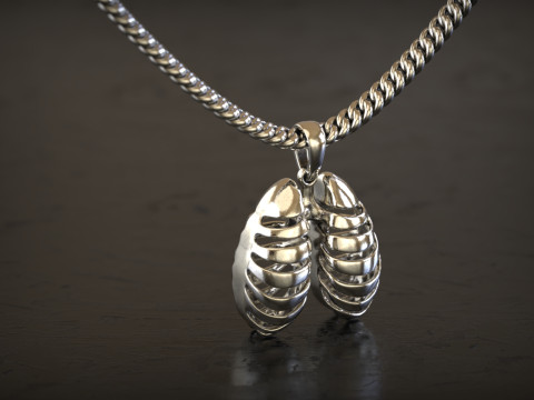 Anatomischer Lungenanhänger 3D Druckmodell