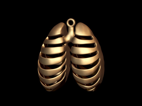 Anatomischer Lungenanhänger 3D Druckmodell
