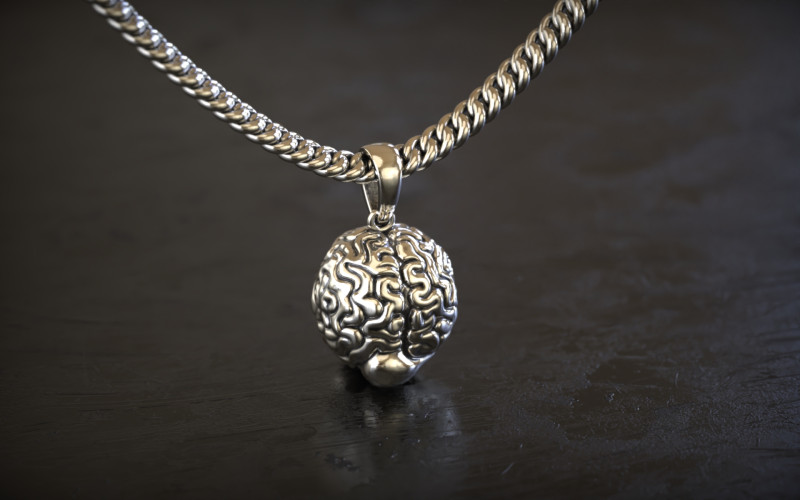 Підвіска «Мозок». 3D Принт Модель .c4d .max .obj .3ds .fbx .stl .blend 