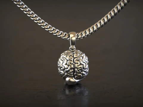브레인 펜던트 3D 프린트 모델