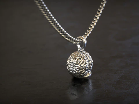 브레인 펜던트 3D 프린트 모델