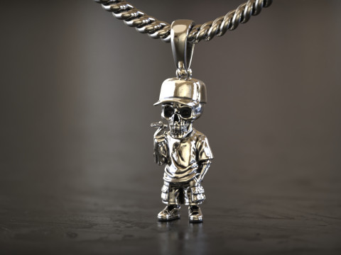 Pingente de gotejamento de caveira urbana Modelo de Impressão 3D