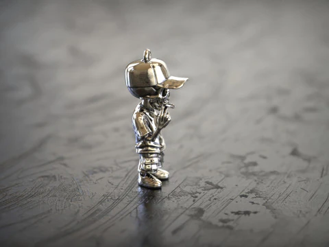 Urban Skull Drip Pendant 3D Print Model