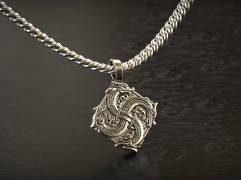 Подвеска в виде дракона викингов 3D Принт Модель