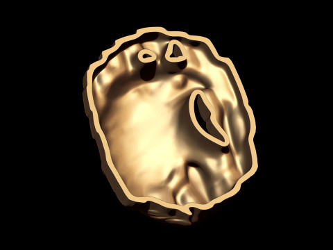 Medalhão Águia de Prata Modelo de Impressão 3D