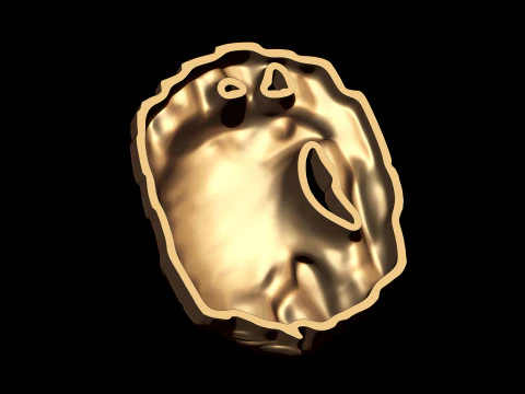 G&uuml;m&uuml;ş Kartal Madalyonu 3D Baskı Modeli