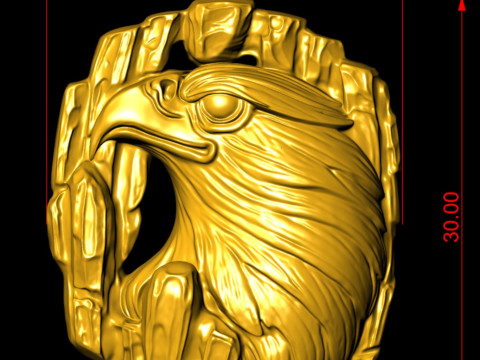 Medalhão Águia de Prata Modelo de Impressão 3D