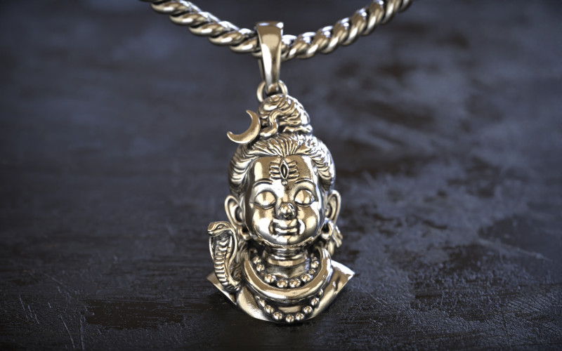 Bala Shiva Pendant 3D Print Model .c4d .max .obj .3ds .fbx .stl .blend 
