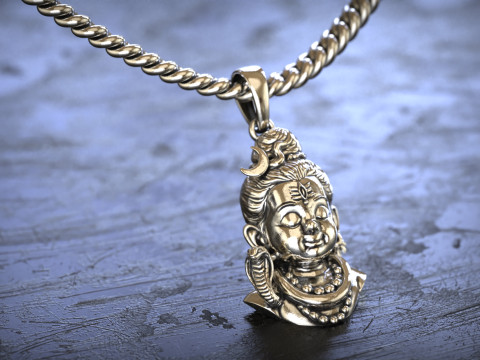 Bala Shiva Pendant 3D Print Model