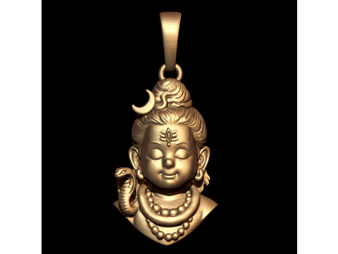 Bala Shiva Pendant 3D Print Model