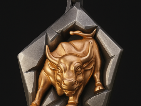 Colgante de toro de carga Modelo de impresión 3D