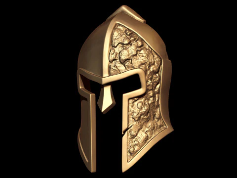 Spartan Nugget Helmet Pendant 3D Print Model
