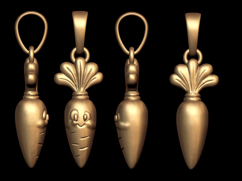 Niedlicher Karottenanhänger 3D Druckmodell