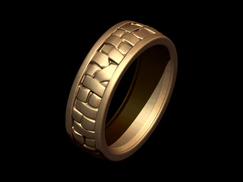 Bulmaca Kilitli Blok Halkası 3D Baskı Modeli