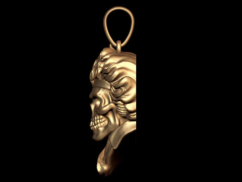 Bandana Skull Gothic Pendant 3D Print Model